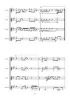 The Clowns ( SATB Version) Saxophone Quartet scores gallery preview page 3