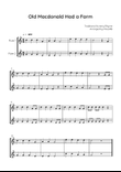 Old Macdonald Had a Farm - Flute Duet in C - Easy
