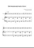 Old Macdonald Had a Farm - Flute & Piano in C - Easy