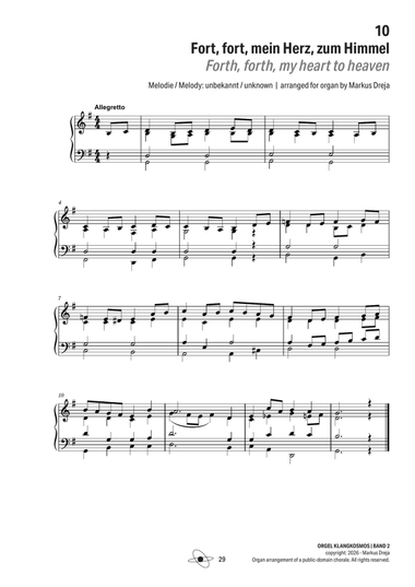 Fort, fort, mein Herz zum Himmel (Fort, forth my heart to heaven) – Chorale Arrangement for Organ
