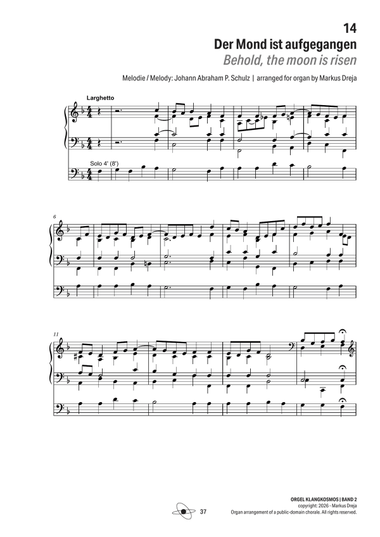 Der Mond ist aufgegangen (Behold the moon is risen) – Chorale Arrangement for Church Organ