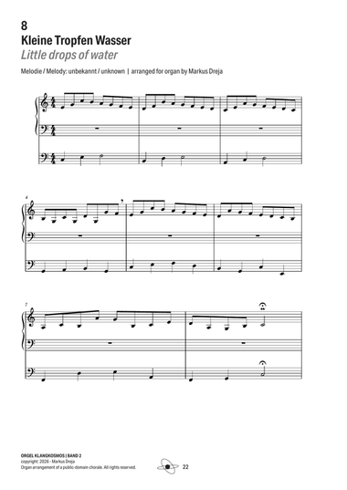 Kleine Tropfen Wasser (Little drops of water) – 6 little Intonations for Church Organ