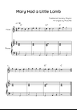 Mary Had a Little Lamb - Flute & Piano in C With Chords - Easy