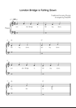 London Bridge is Falling Down - Piano in C With Chords & Lyric - Easy