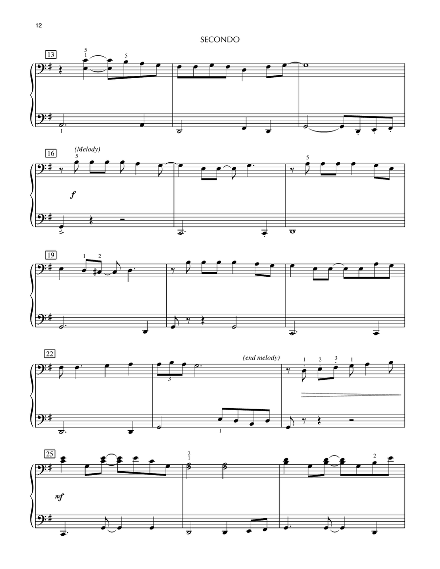 Feliz Navidad by Jose Feliciano Piano Duet - Digital Sheet Music page 3