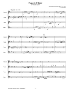 Fugue in D Major (Recorder Quartet) Woodwind Quartet scores gallery preview page 3