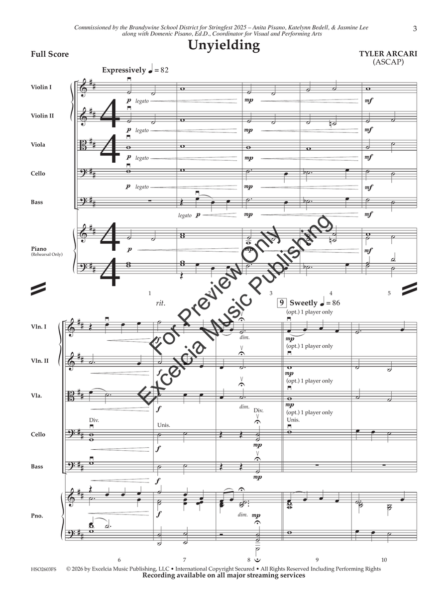 Unyielding (Judges Set) String Orchestra - Sheet Music page 4