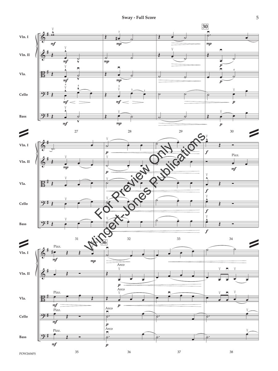 Sway (Judges Set) String Orchestra - Sheet Music page 6