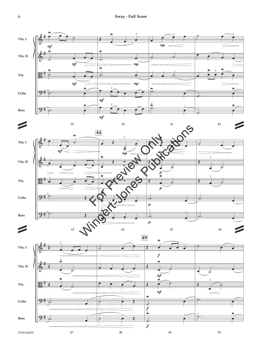 Sway (Judges Set) String Orchestra - Sheet Music page 7