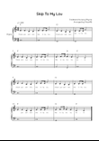 Skip To My Lou - Piano in C With Chords & Lyric - Easy