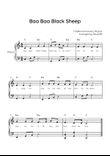 Baa Baa Black Sheep - Piano in C With Chords & Lyric - Easy