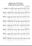 Believe Me, If All those Endearing Young Charms - Cello in D With Lyric & Chords