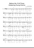 Believe Me, If All those Endearing Young Charms - Cello in G With Lyric & Chords