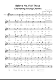 Believe Me, If All those Endearing Young Charms - Flute in D With Lyric & Chords