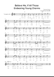 Believe Me, If All those Endearing Young Charms - Trumpet in Eb With Lyric & Chords