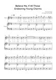 Believe Me, If All those Endearing Young Charms - Flute & Piano in Bb With Lyric & Chords