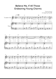 Believe Me, If All those Endearing Young Charms - Trumpet & Piano in Eb With Lyric & Chords