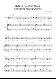 Believe Me, If All those Endearing Young Charms - Voice & Piano in F With Lyric & Chords
