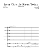 Jesus Christ Is Risen Today (Easter Hymn) - String Orchestra & Piano (Full Score & Parts) Chamber Music scores gallery preview page 5