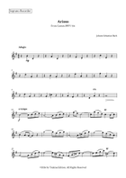 Arioso by Bach for Recorder Quartet Chamber Music scores gallery preview page 5