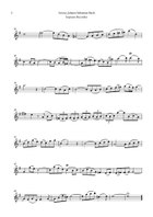 Arioso by Bach for Recorder Quartet Chamber Music scores gallery preview page 6