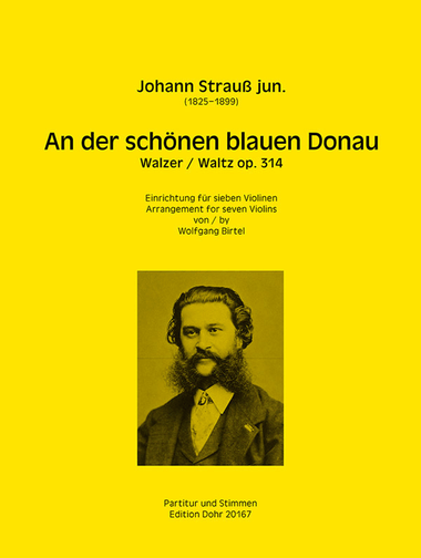 An der schönen blauen Donau op. 314 -Walzer- (für sieben Violinen)