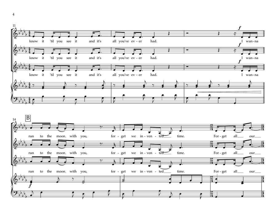 Run to the Moon Women's Choir - Digital Sheet Music page 4