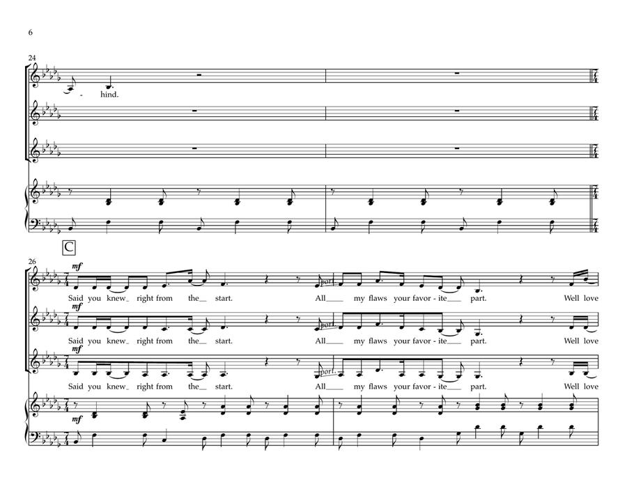 Run to the Moon Women's Choir - Digital Sheet Music page 6