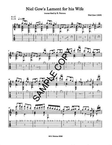 NIEL GOW'S LAMENT FOR HIS WIFE