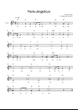 Panis Angelicus - Flute in D Lead Sheet With Lyric & Chords - Easy