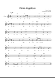 Panis Angelicus - Flute in F Lead Sheet With Lyric & Chords - Easy