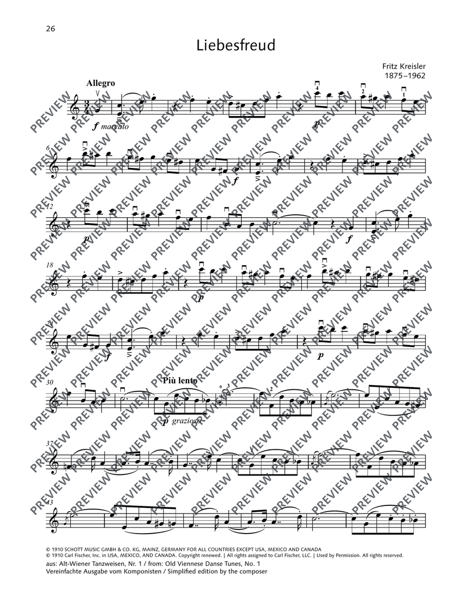 Liebesfreud by Fritz Kreisler Violin Solo - Digital Sheet Music page 9