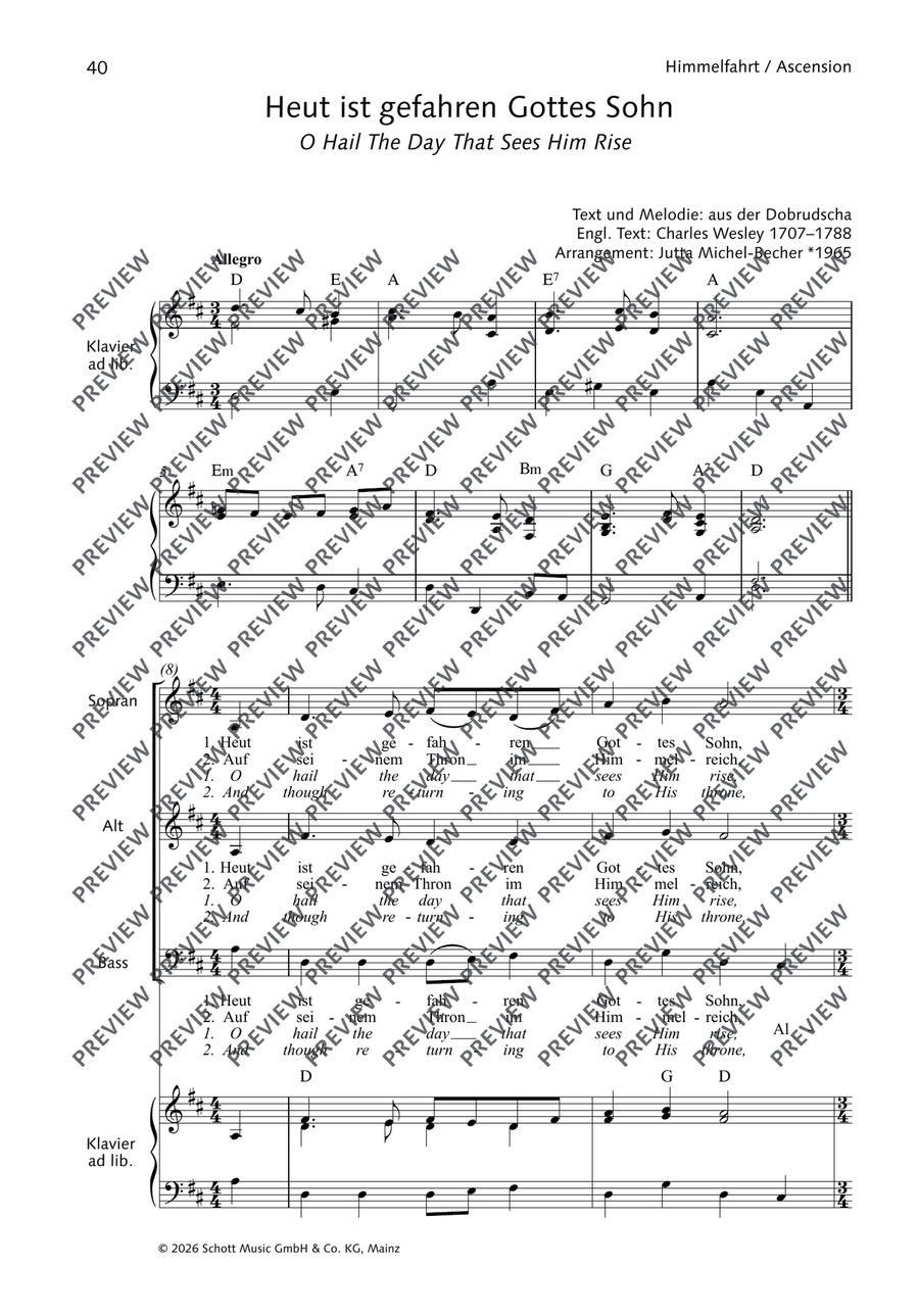 Heut ist gefahren Gottes Sohn by Traditional 3-Part - Digital Sheet Music page 2