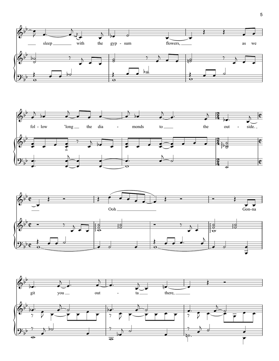 Through The Mountain (from Floyd Collins) Soprano Voice - Digital Sheet Music page 5