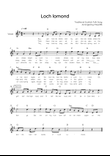 Loch Lomond - Voice in G Lead Sheet With Lyric & Chords - Easy