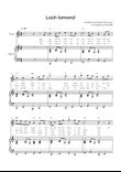 Loch Lomond - Flute & Piano in C With Lyric & Chords - Easy