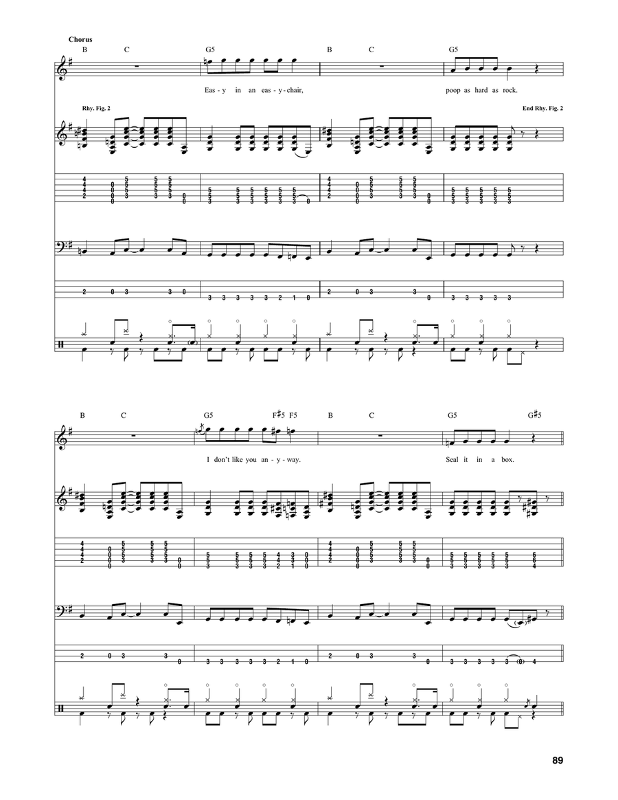 Mr. Moustache by Nirvana Electric Guitar - Digital Sheet Music page 4