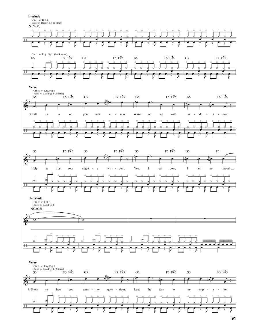 Mr. Moustache by Nirvana Electric Guitar - Digital Sheet Music page 6