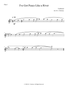 I've Got Peace Like a River (Flute Duet with Piano Accompaniment) Flute Duet scores gallery preview page 3