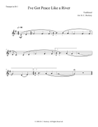 I've Got Peace Like a River (Trumpet Duet with Piano Accompaniment) Trumpet Duet scores gallery preview page 3