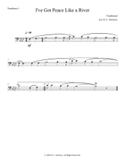 I've Got Peace Like a River (Trombone Duet with Piano Accompaniment) Trombone Duet scores gallery preview page 3