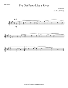 I've Got Peace Like a River (Alto Sax Duet with Piano Accompaniment) Woodwind Duet scores gallery preview page 3