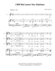 I Will Not Leave You Orphans (2-part choir - (Soprano and Tenor)