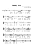 Danny Boy - Flute in G With Chords & Lyric Lead Sheet - Easy