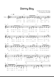 Danny Boy - Voice in C With Chords & Lyric Lead Sheet - Easy