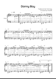 Danny Boy - Piano in C With Chords & Lyric Lead Sheet - Easy