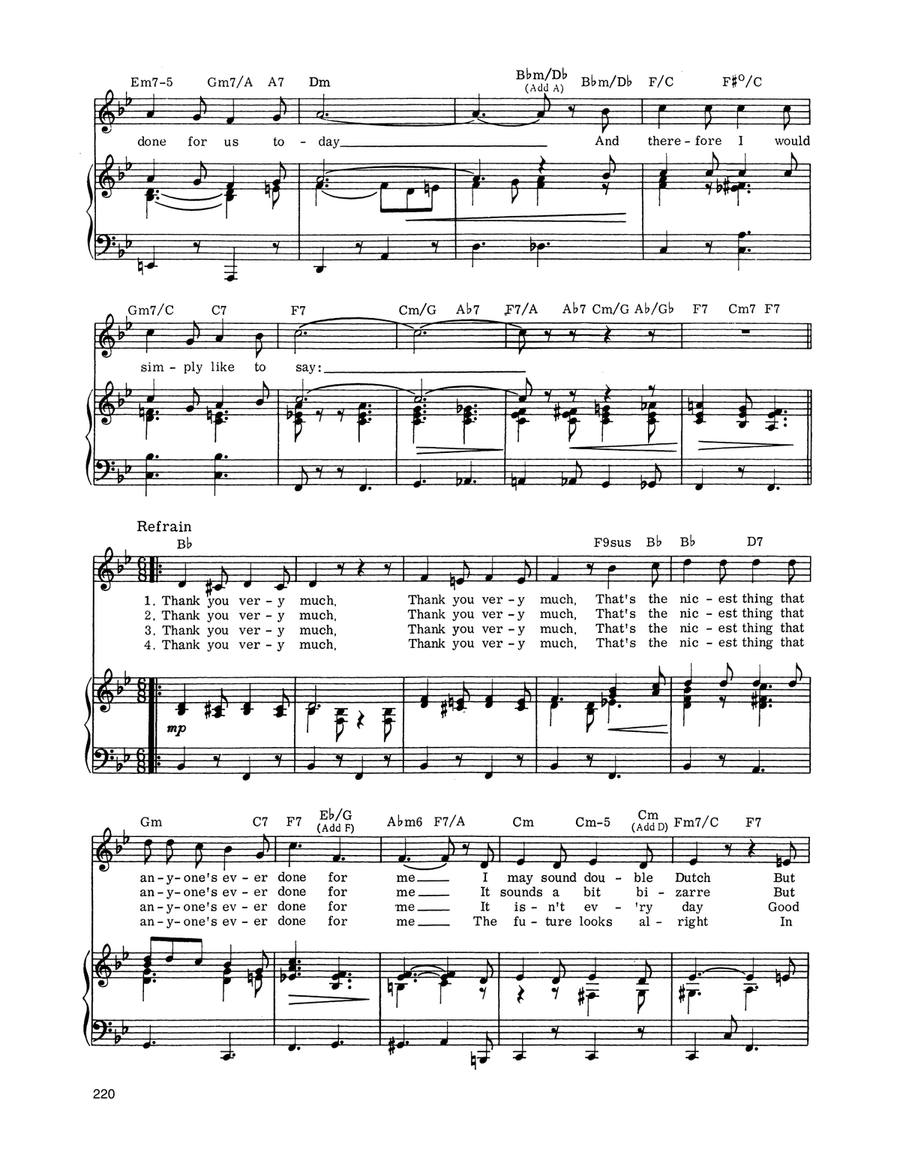 Thank You Very Much (from Scrooge) by Leslie Bricusse Piano, Vocal, Guitar - Digital Sheet Music page 2