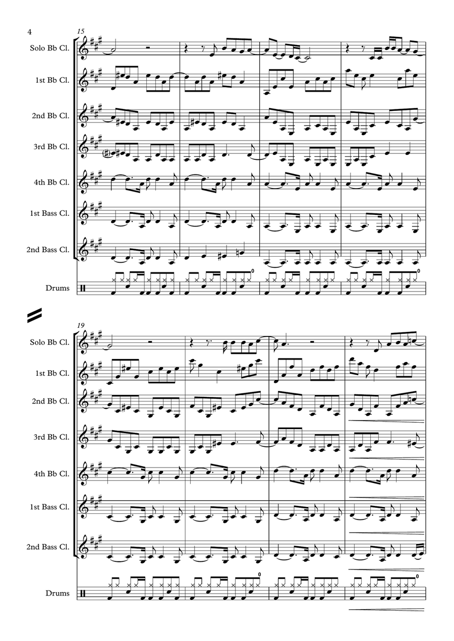 Creep by Radiohead Woodwind Ensemble - Digital Sheet Music page 4