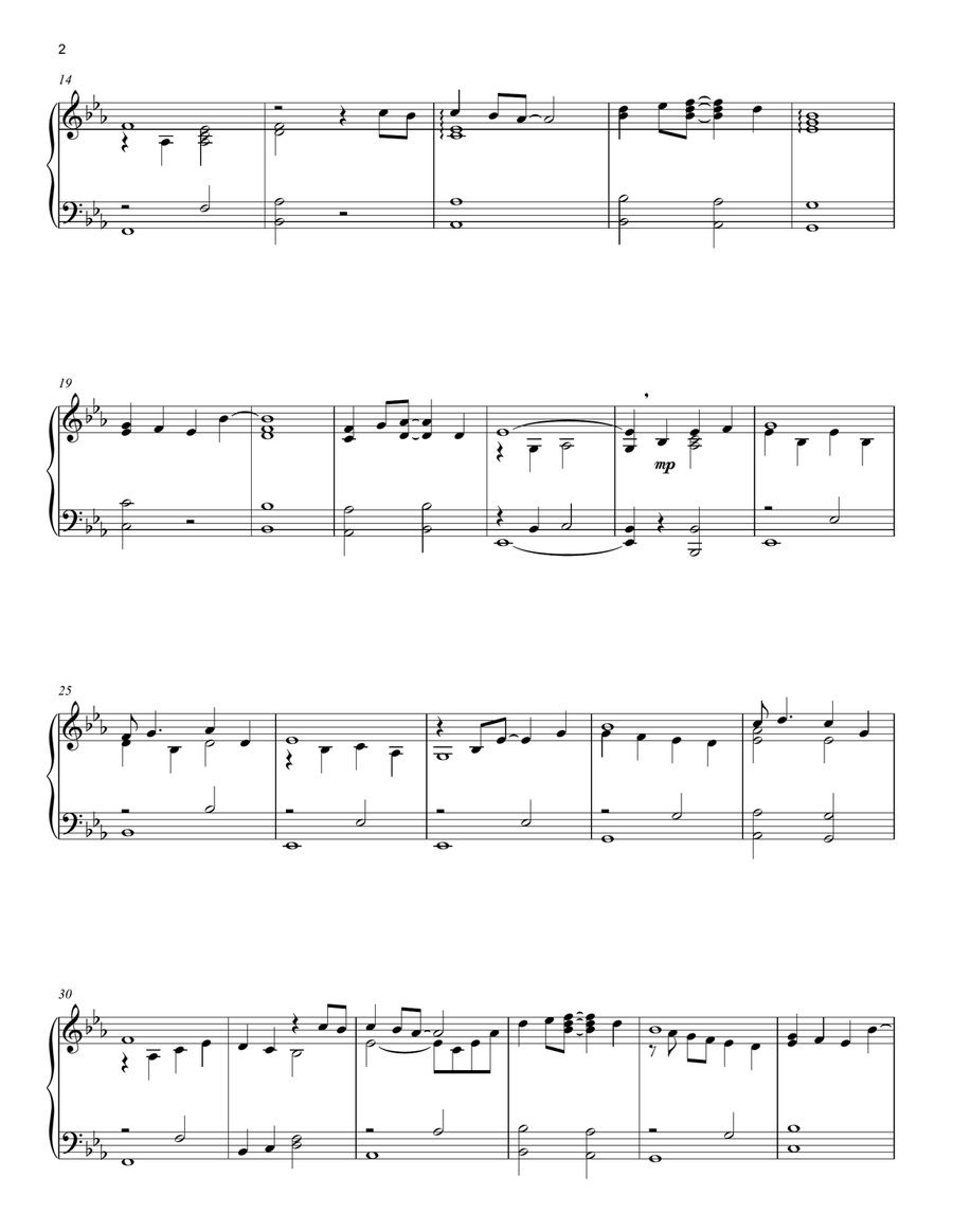 When A Child Is Born by Andrea Bocelli Piano Solo - Digital Sheet Music page 2