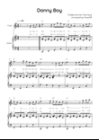 Danny Boy - Flute & Piano in C With Chords & Lyric - Easy